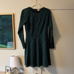 Elegant Green Patterned Dress by Shoshanna